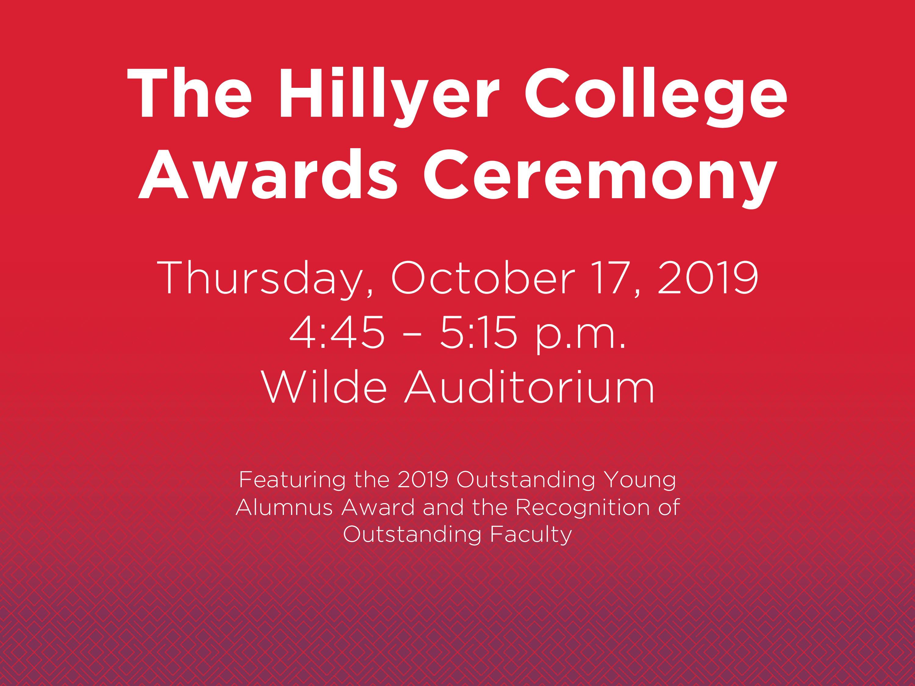 hillyer award ceremony flyer 